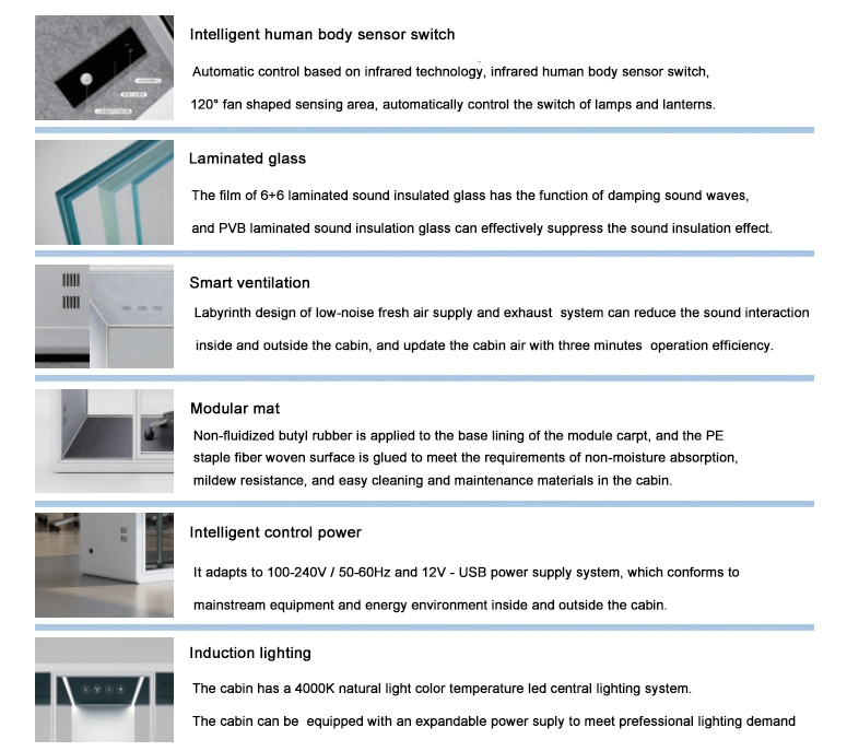 Acoustic Open Office Silent Indoor Modular Work Booth Easy Assemble Modern Private Office Pod Co-Working