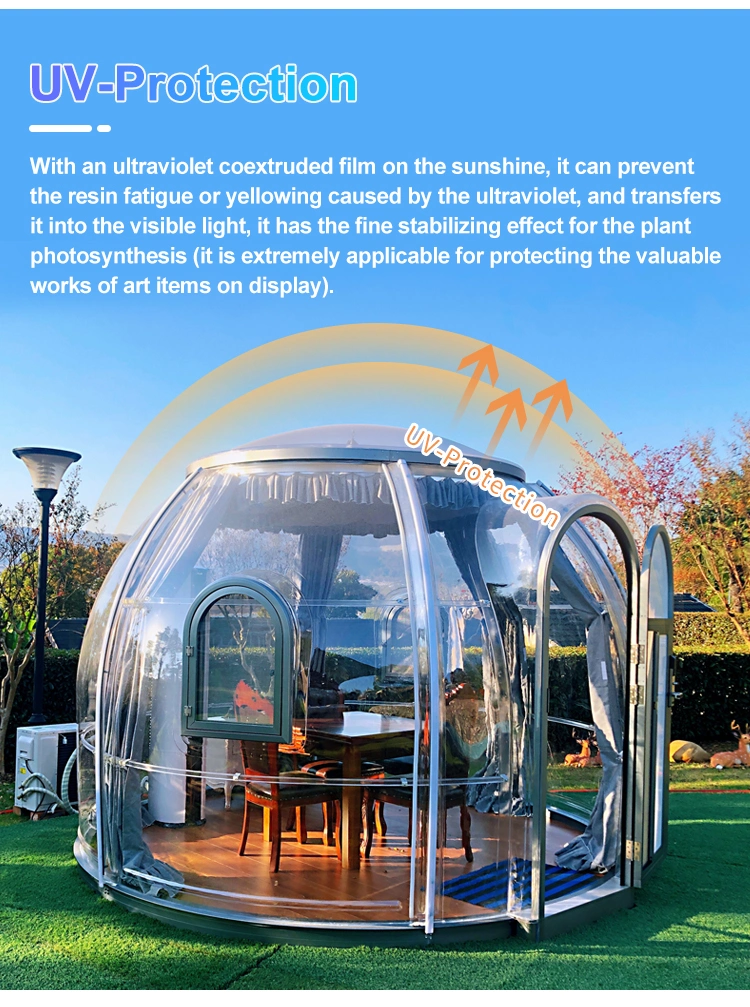 Glamping Tent Luxury Transparent Dome Tent Geodesic Outdoor Camping Dome Tent for Resort Hotel, Camping, Outdoor Activities