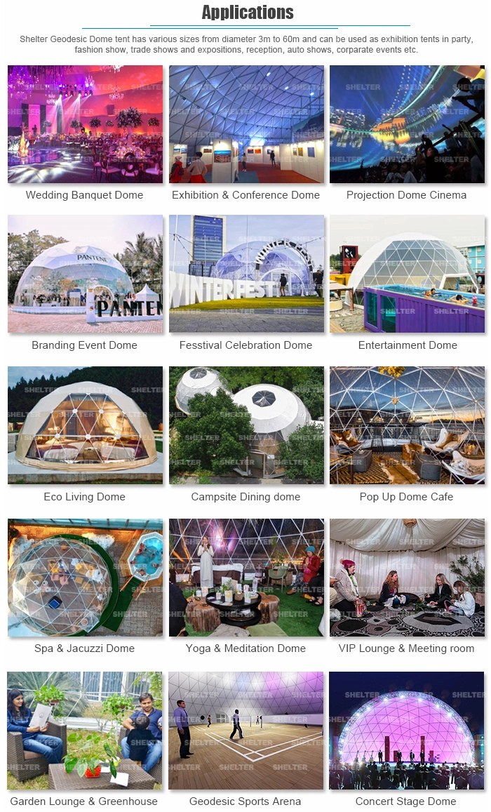 Customized Resort Hotel Business Dome Tent Geodesic Domes Glamping House