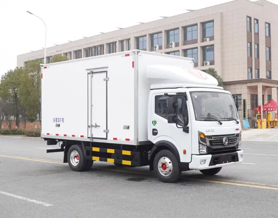 Dongfeng 4× 2 6 바퀴 냉장고 화물 운송 냉장 냉동고 식품 상자 밴 냉각 트럭